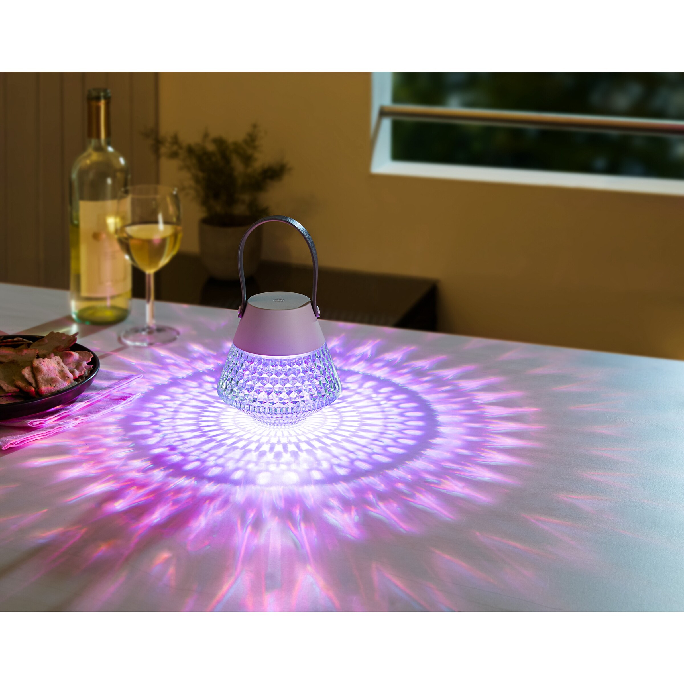 LED-Akku-Outdoor-Tischlampe