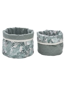 2er-Set Aufbewahrungskörbe PANDAFREUNDE wendbar Wickelkorb Babyzimmer