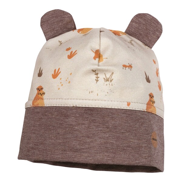 maximo Mütze mit Ohren Erdmännchen beige/braun