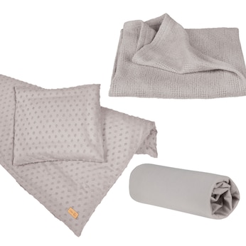 Geschenkset BIO-Jersey Schlafen klein Lil Planet grau 