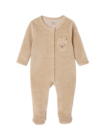 Baby-Geschenkset aus Strampler, Mütze und Rassel