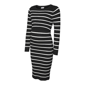 Robe de grossesse et d’allaitement rayures côtes June
