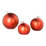 LED-Weihnachtskugel-Set „Sternentraum“, 3-teilig
