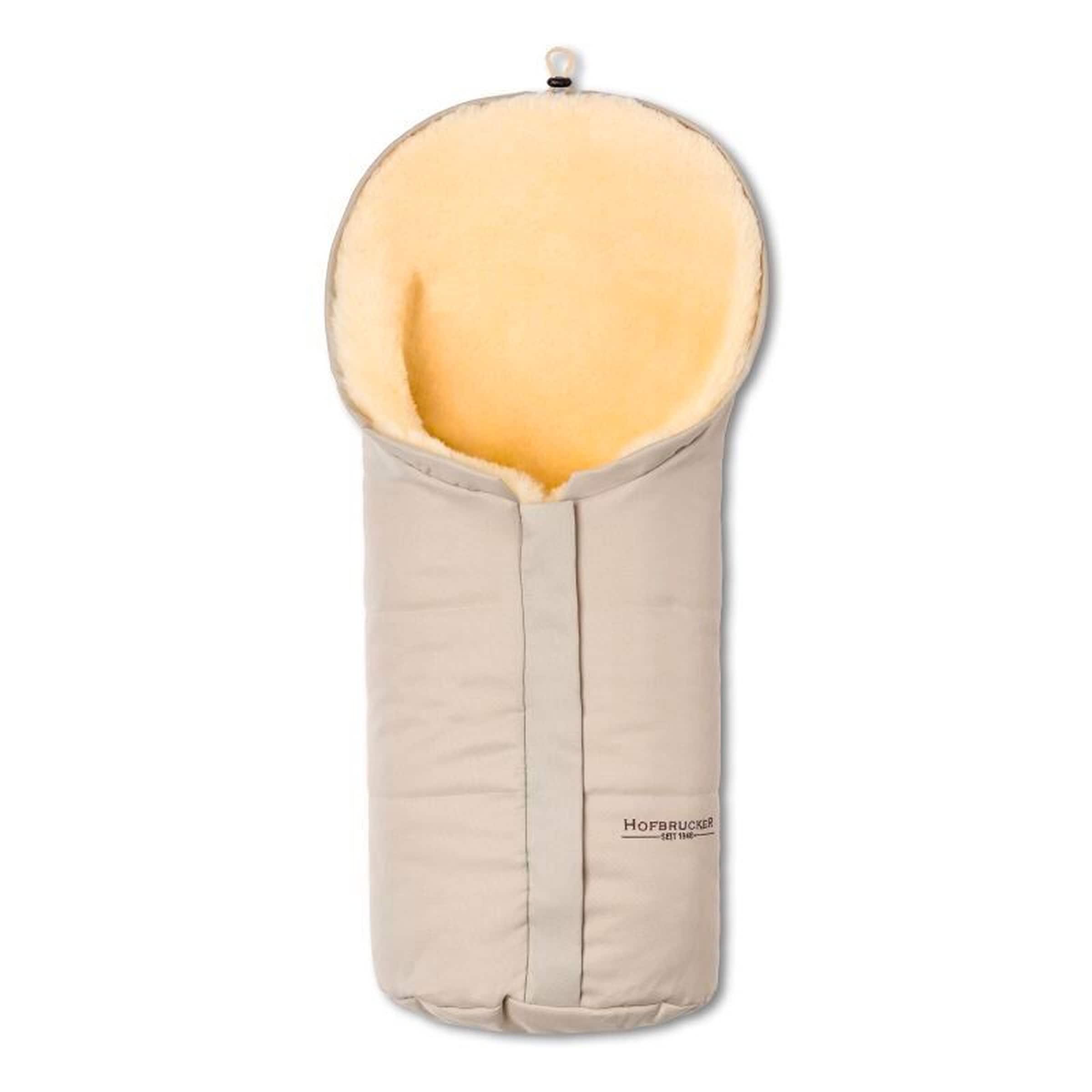 Hofbrucker Kinderwagen Lammfell-Fußsack für Babywanne Eskimo beige
