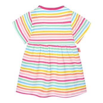 Kleid kurzarm Früchte Streifen