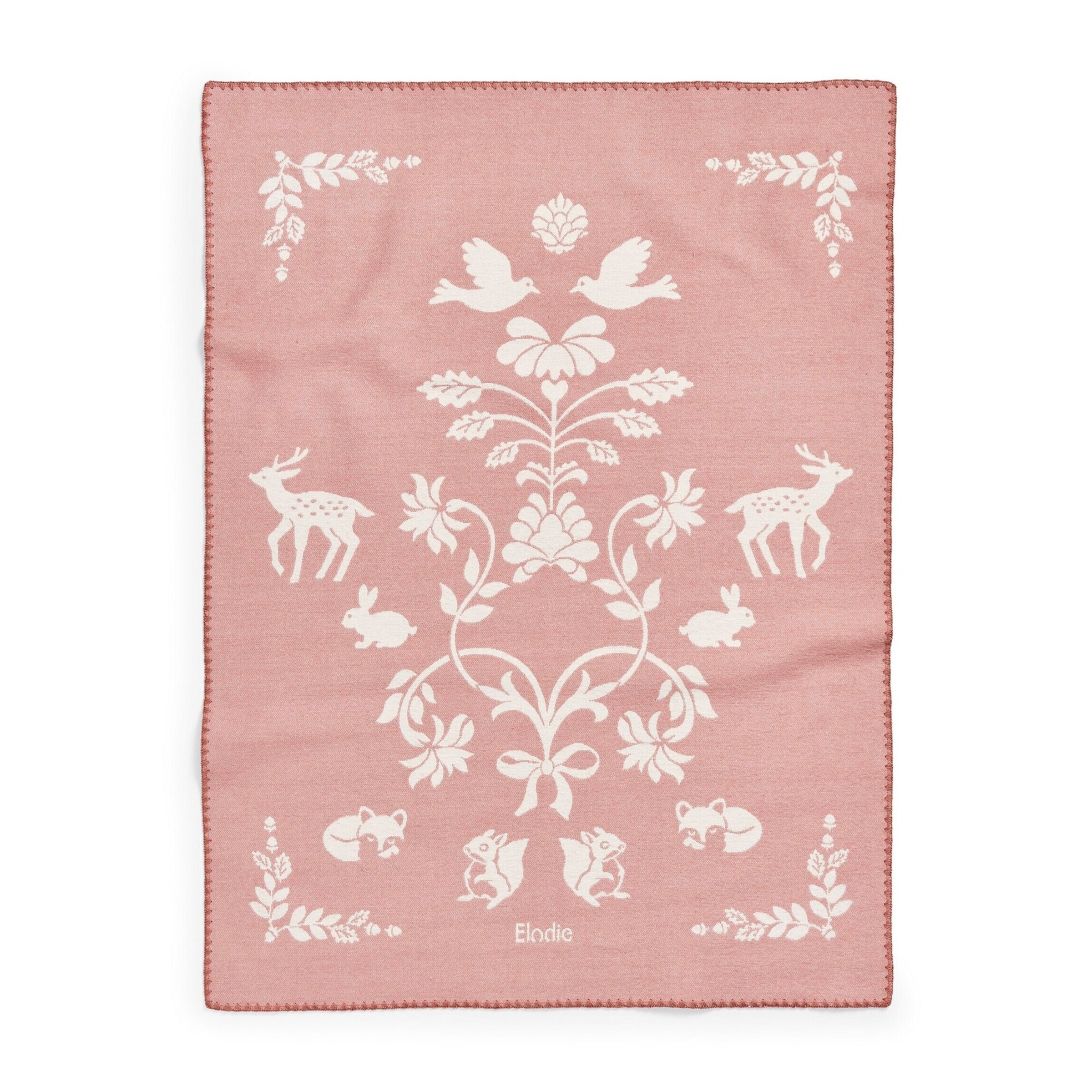 Elodie Jacquard Decke - Mullberry Pink - 100x75 cm