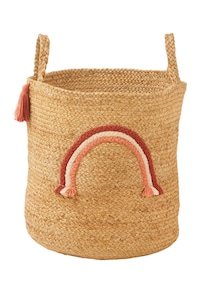 Kinderzimmer Aufbewahrungskorb REGENBOGEN, Jute
