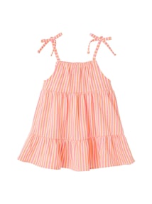 Baby Trägerkleid mit Schleifen, Bio-Baumwolle