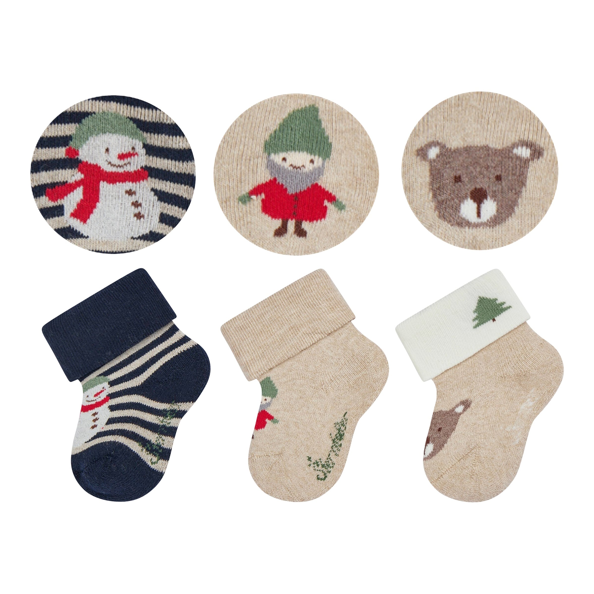 Sterntaler 3er-Pack Socken Weihnachten
