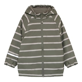 Regenjacke mit abnehmbarer Kapuze gefüttert Ringel