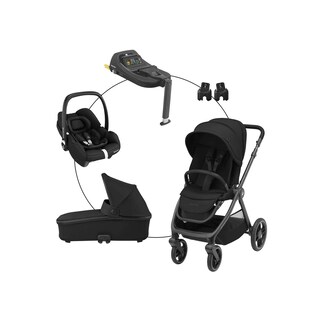 Ensemble voyage poussette combinée Oxford avec coque-auto Cabriofix i-Size et base Isofix