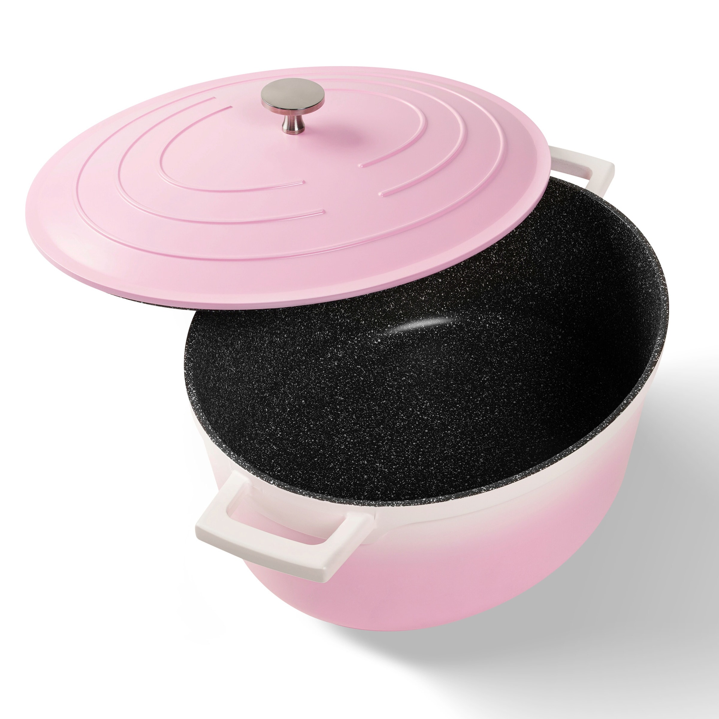 STONELINE® STONELINE Cocotte Bräter Oval 32x25 cm Rosa | mit Deckel