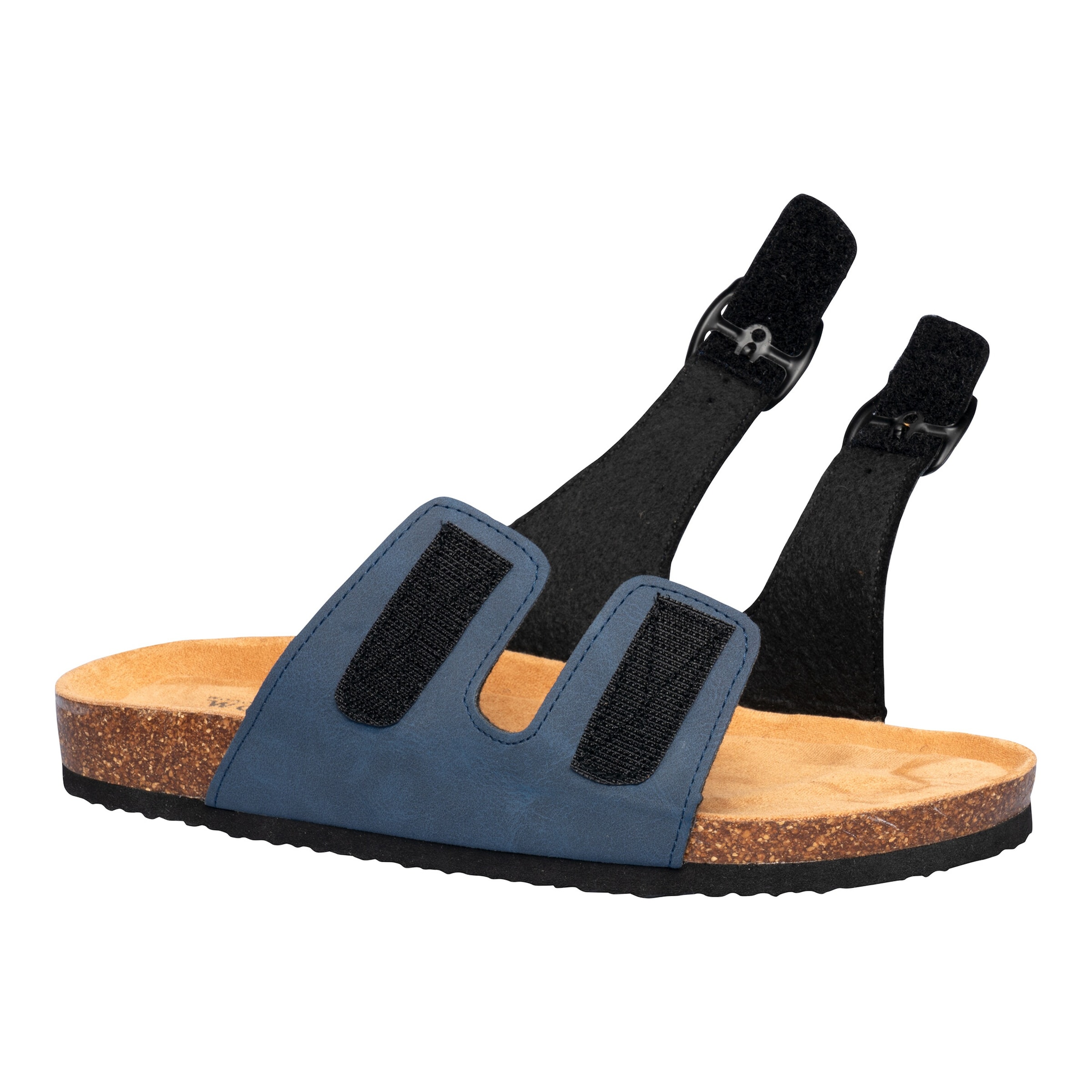 Bequem-Klettpantolette "unisex" blau 39 Damen