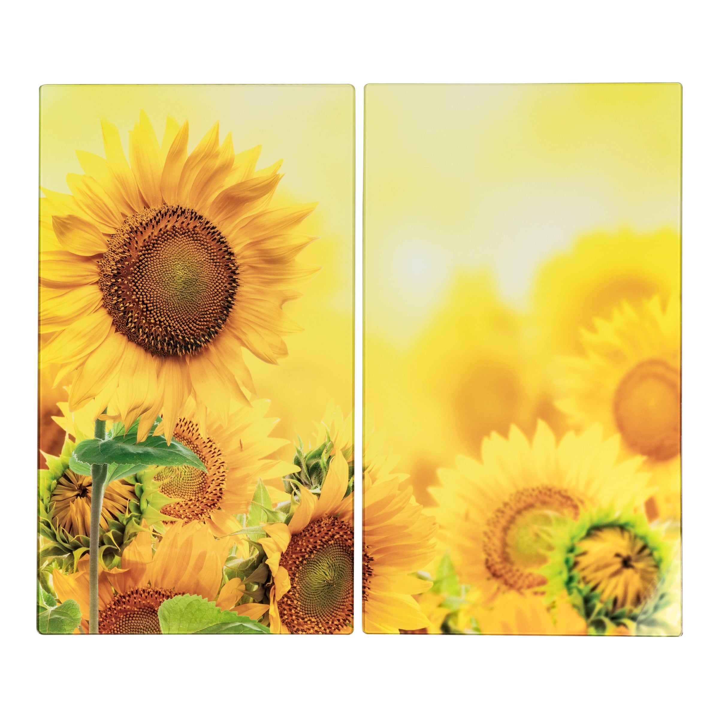 Herdabdeckplatten „Sonnenblume“, 2 Stück
