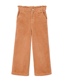 Weite Mädchen Cordhose mit Paperbag-Bund
