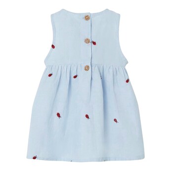 Chambray-Kleid ohne Arm Marienkäfer