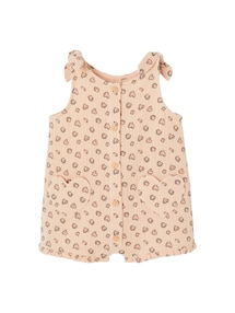 Bedruckter Kurzoverall Mädchen Baby
