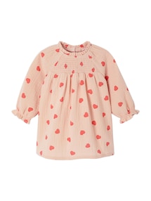 Baby Musselin-Kleid mit Herzen