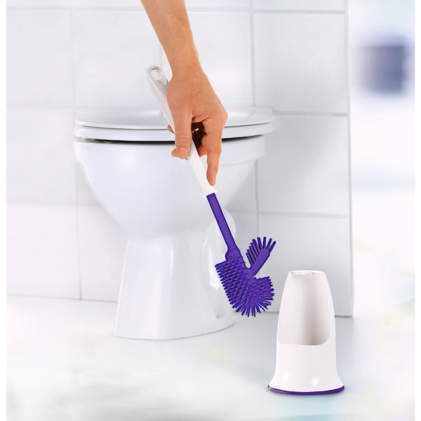 Brosse de toilette avec brosse de toilette en Siliconen hygiénique