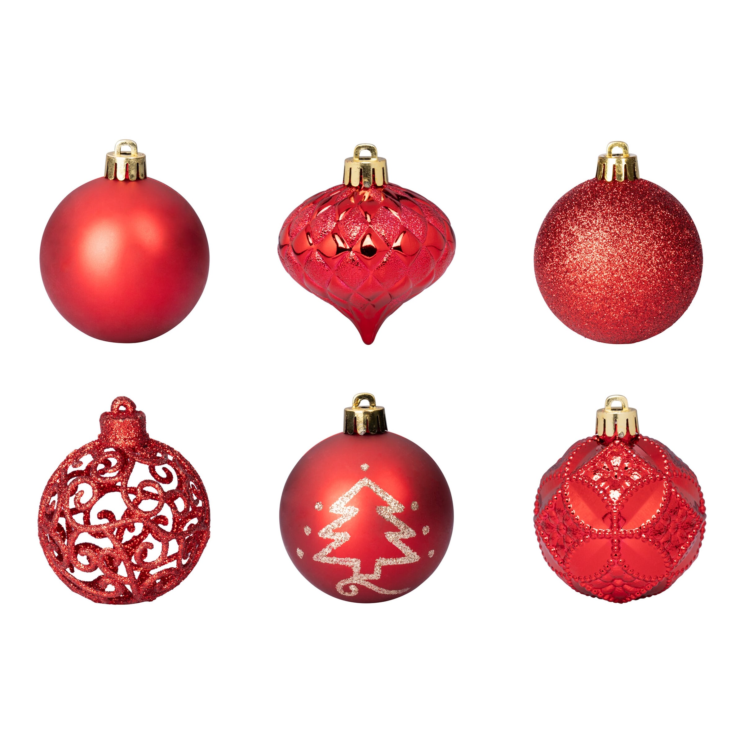 Weihnachtskugel-Set, 60-teilig