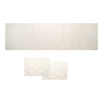 Jacquard-Tischläufer, 140x40 cm & Platzset, 2 Stück „Rentierzauber“