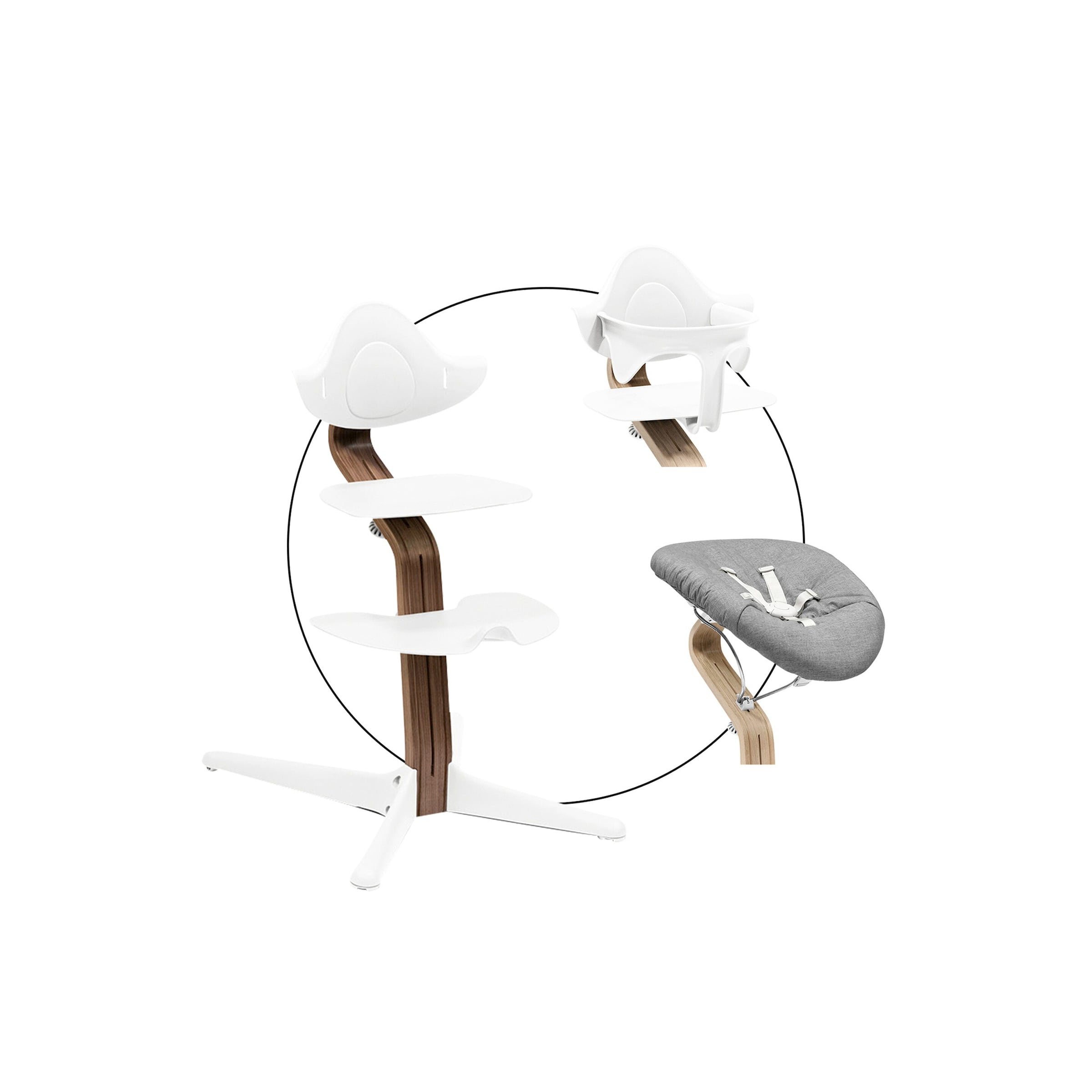 Stokke® Nomi Bundle Hochstuhl Walnuss inkl. Newbornset und Babyset