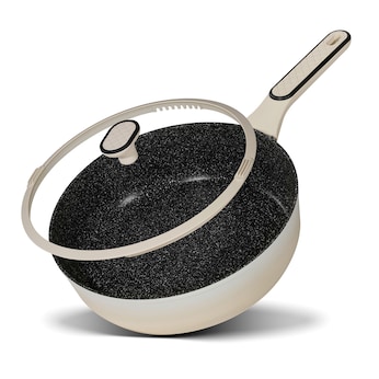 STONELINE Schmorpfanne 28 cm Creme | mit Deckel