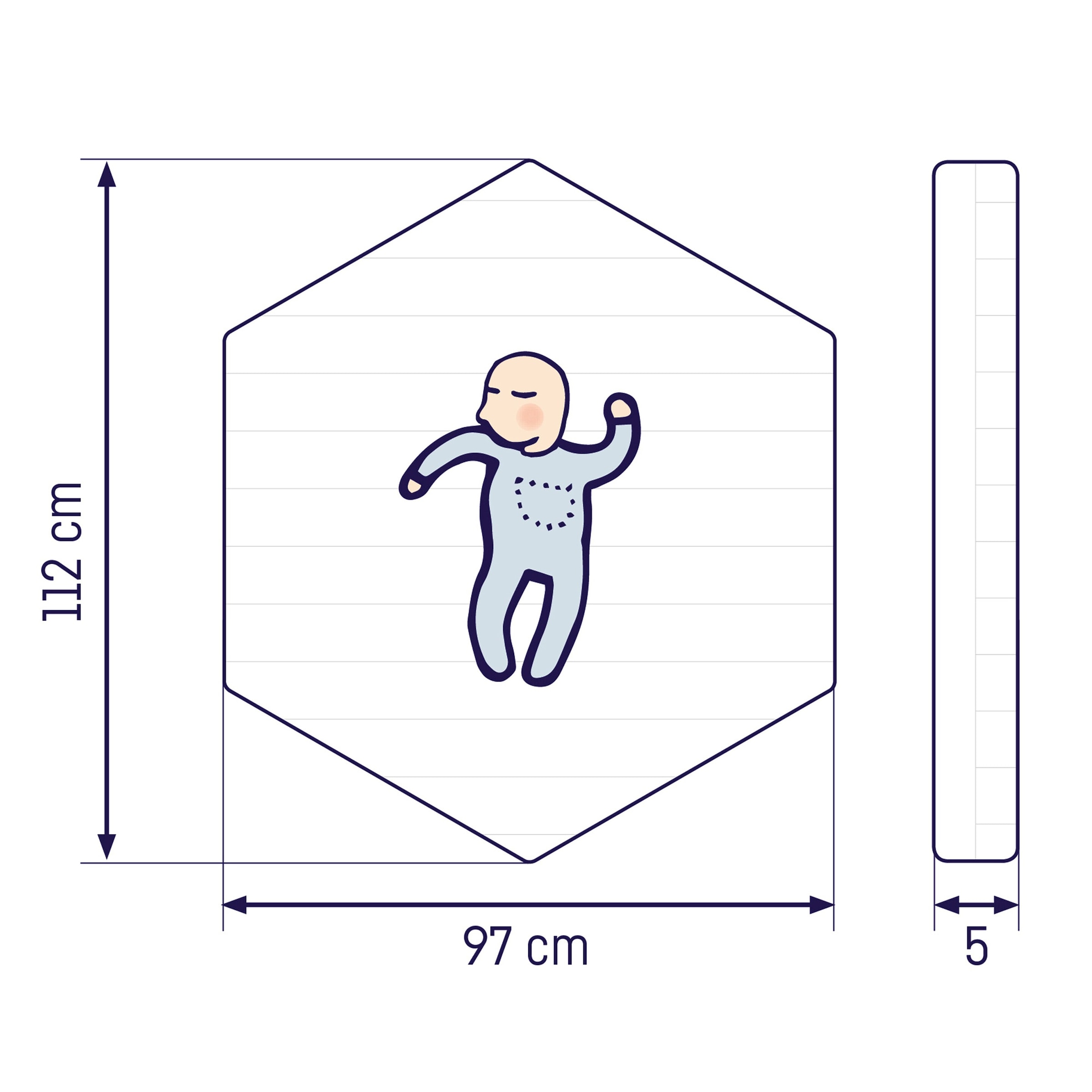 Thumbnail - Julius Zöllner Laufgittermatratze Activity Premium 6-eckig