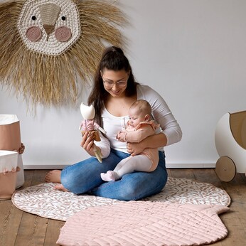 Krabbeldecke gesteppt, wendbar 123 cm