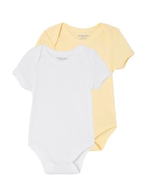 Bio-Kollektion: 2er-Pack Baby Kurzarm-Bodys aus Jersey