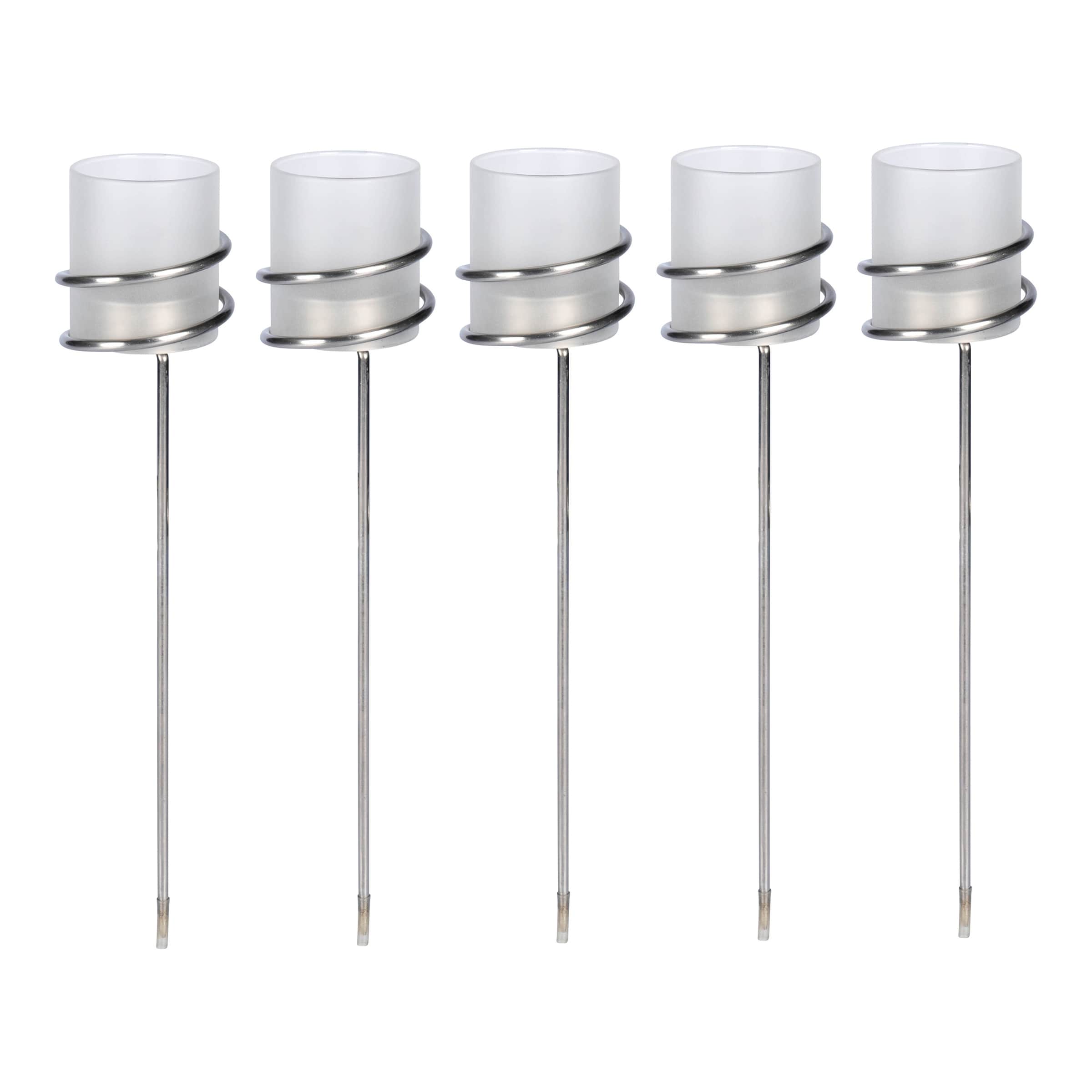 Edelstahl-Teelichthalter, 5 Stück