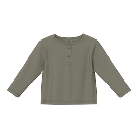 T-shirt à manches longues Henley côtes