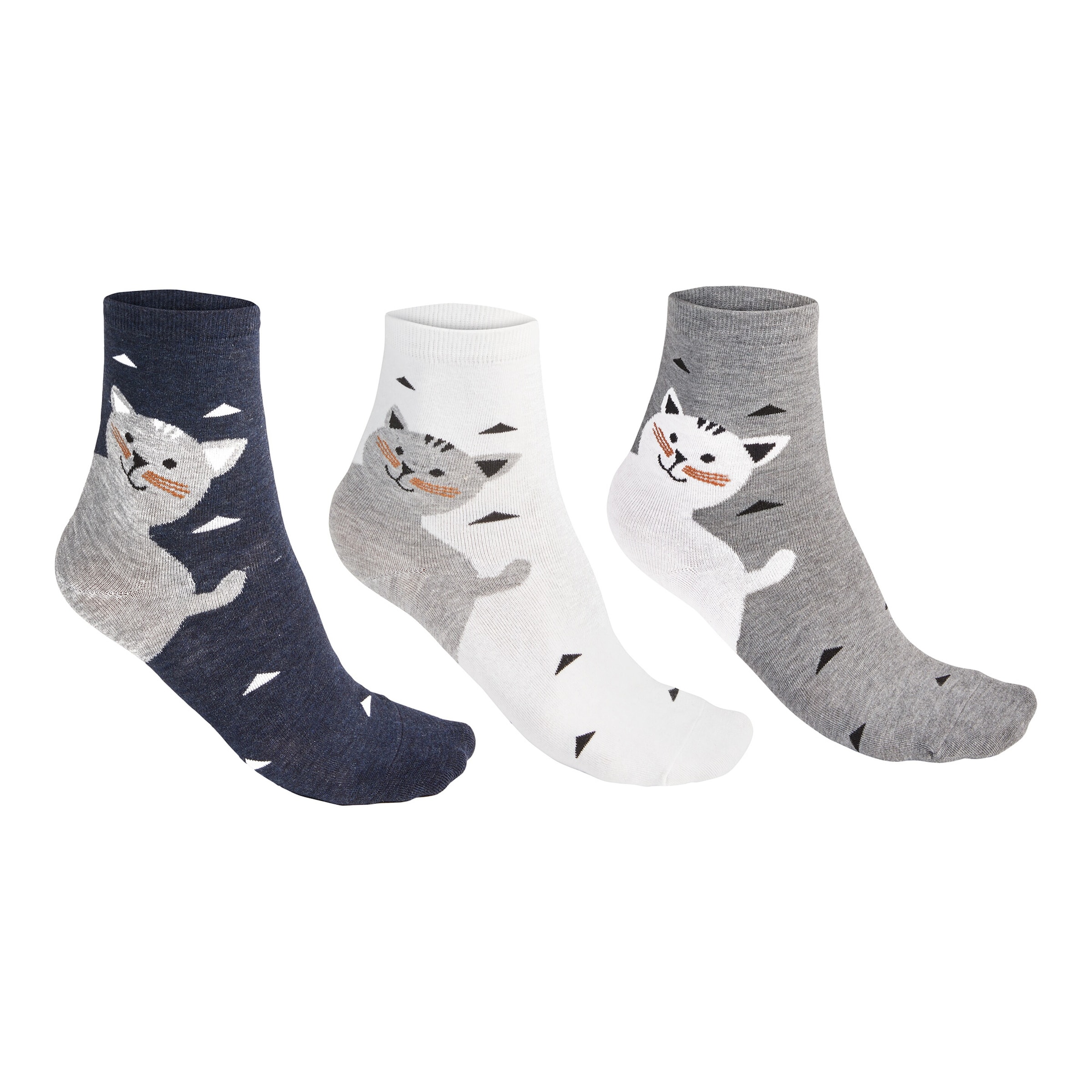wonderwalk Katzensocken "Lilly", 3 Paar