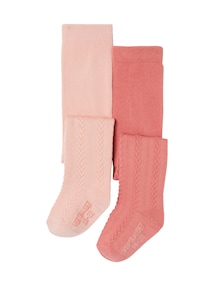 2er-Pack Mädchen Baby Strumpfhosen Ajourstrick