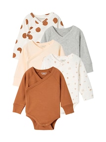 5er-Pack Wickelbodys Baby langärmlig