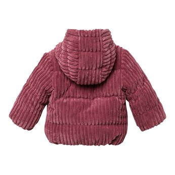 Cord-Steppjacke mit Kapuze Plüschfutter 
