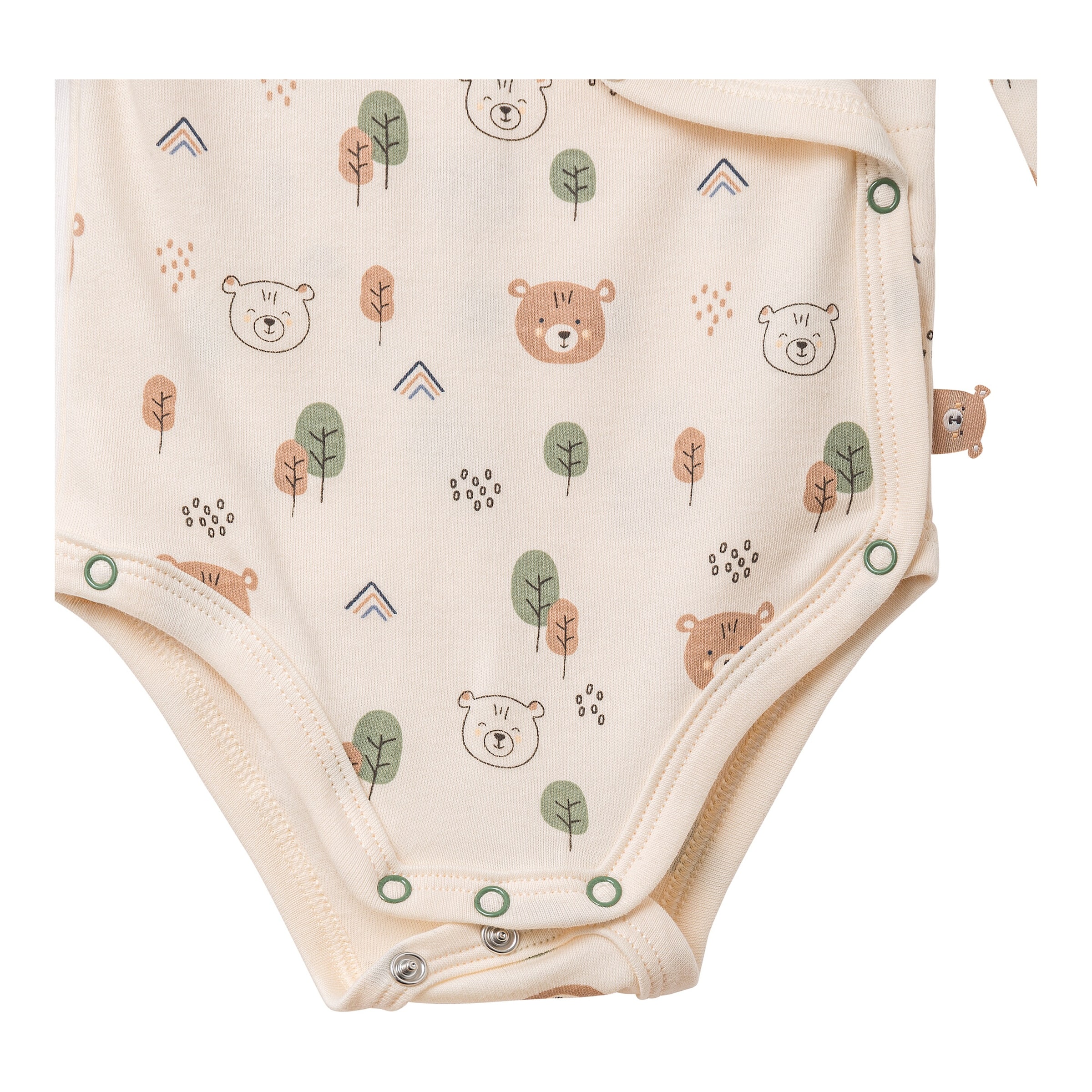 Thumbnail - Bornino Tiny Forest 2er-Pack Wickelbodys langarm Tiny Forest