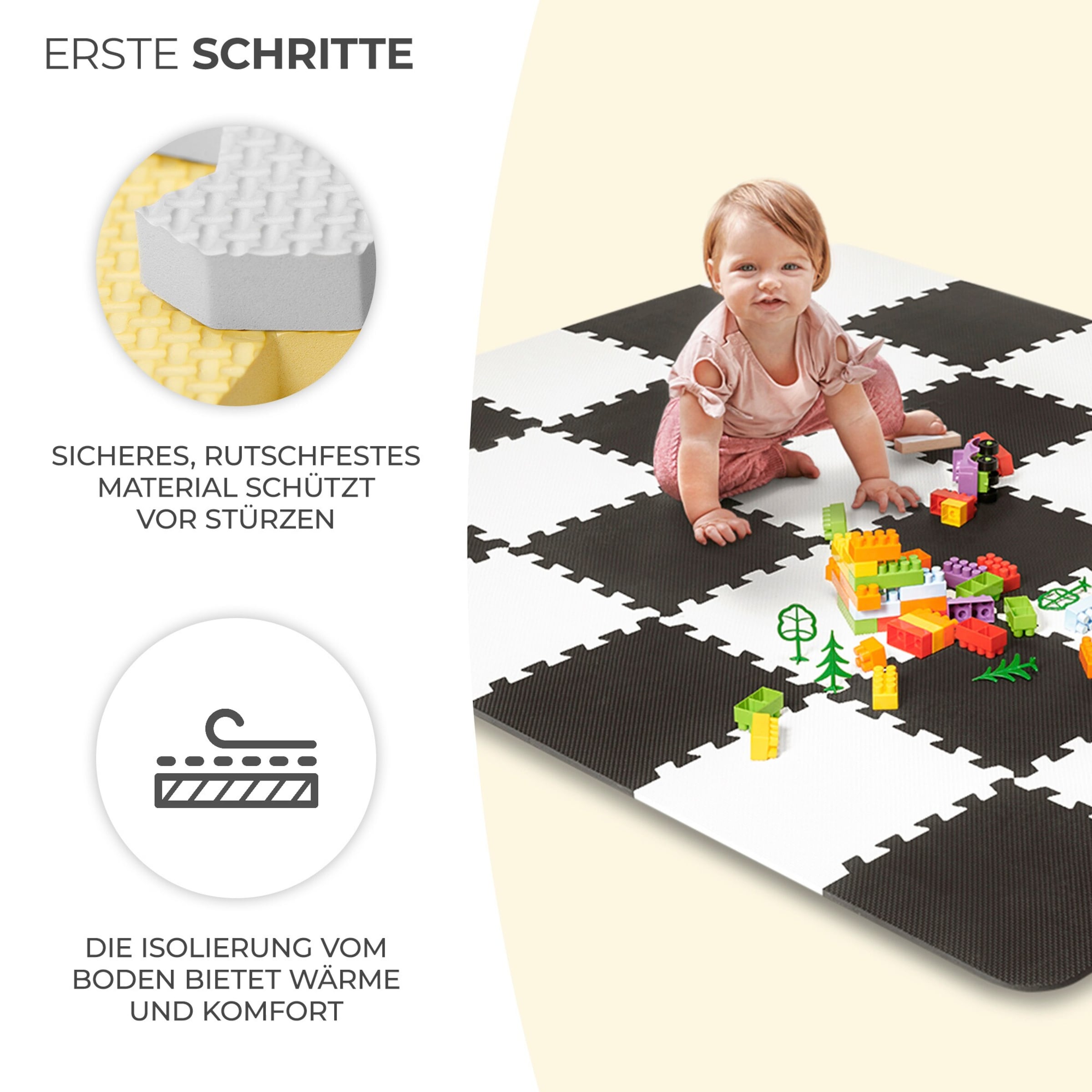 Kinderkraft Puzzlematte LUNO gelb