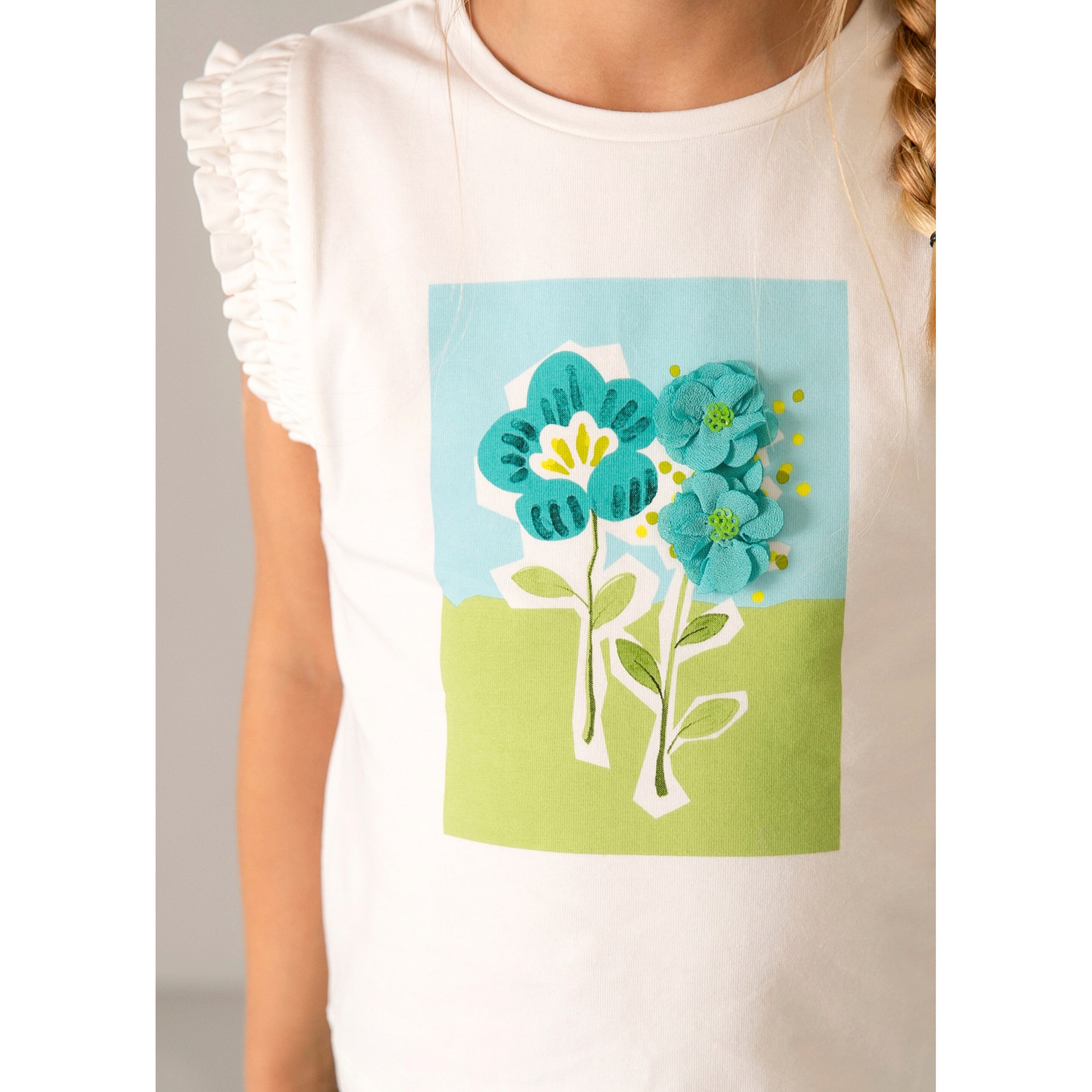 Thumbnail - Mayoral Top Tüll-Blumen