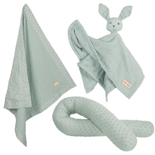 Geschenkset Baby Kuscheln und Spielen Lil Planet frosty green