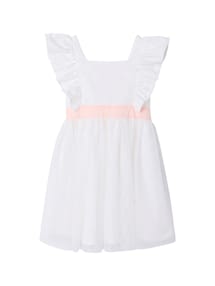 Festliches M‰dchen Volantkleid, Musselin & T¸ll