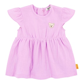 Robe-body en mousseline manches à ailettes ours ruchés