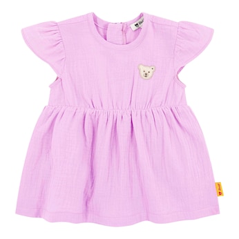 Robe-body en mousseline manches à ailettes ours ruchés