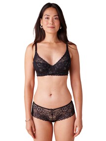Still-Bustier mit Bügeln, schimmernde Spitze