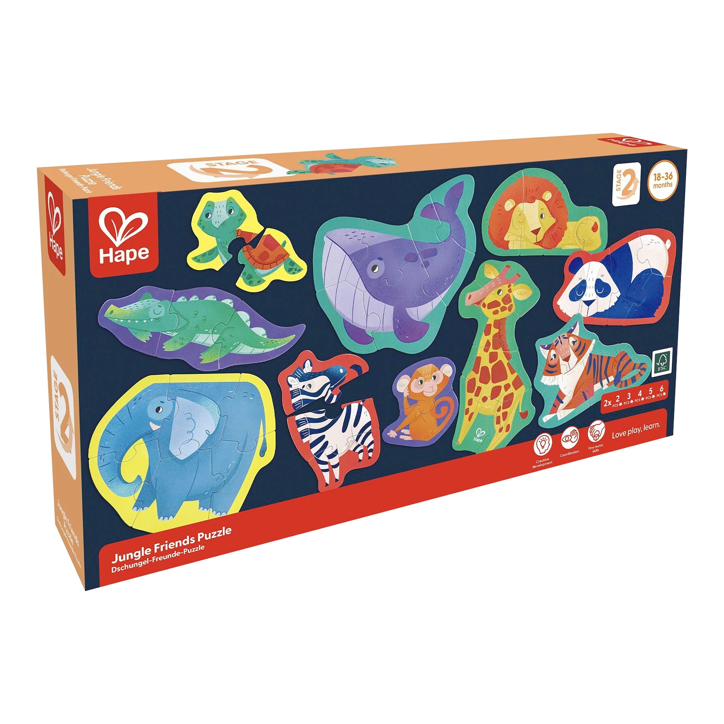 Hape Puzzle Dschungel-Freunde