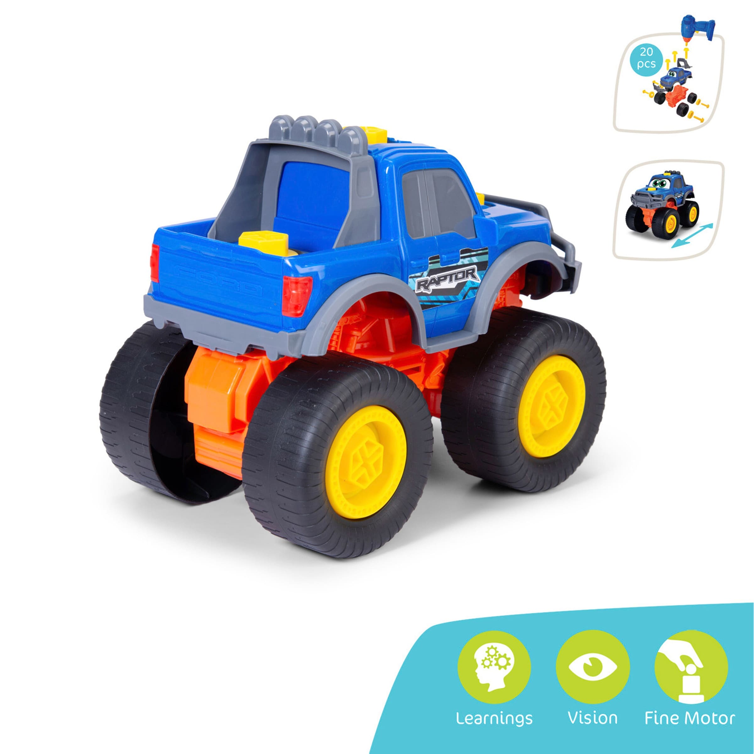 Dickie Toys Fahrzeug ABC Build A Ford Raptor blau
