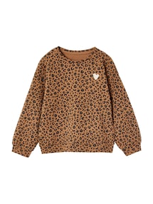 Mädchen Sweatshirt Mama-Tochter-Capsule LEOPARD, Bio-Baumwolle