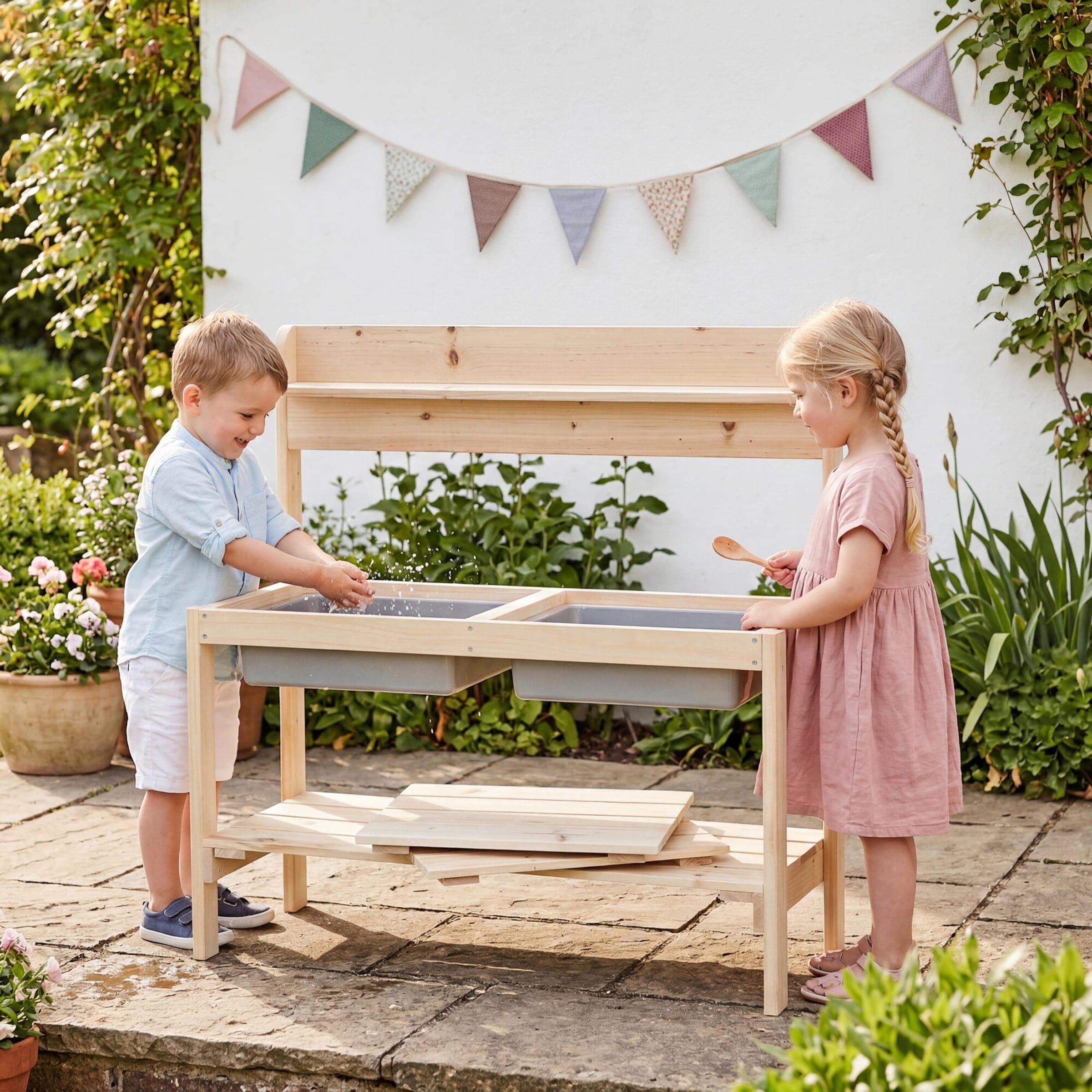 Roba Outdoor Kinderküche 'FUN' Outdoor + mit Spielwanne Outdoor +