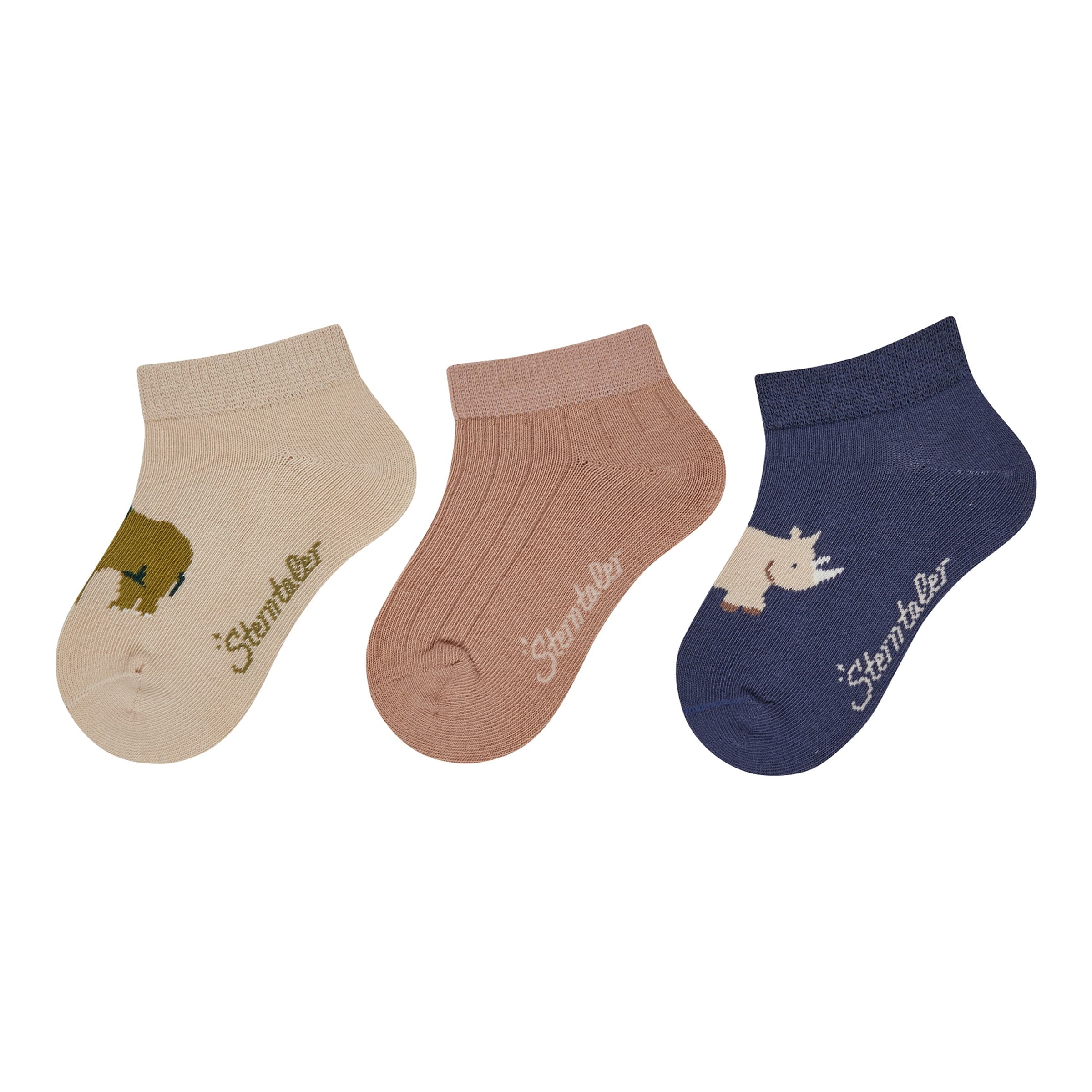 Sterntaler 3er-Pack Sneakersocken Safari