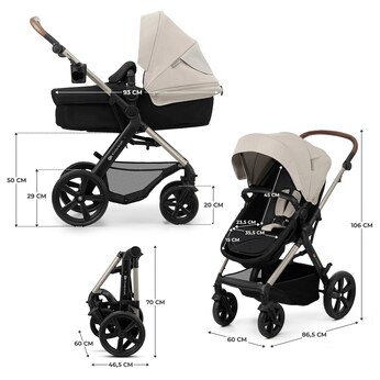 Kombikinderwagen MOOV 2 Trio-Set inkl. Babyschale MINK PRO